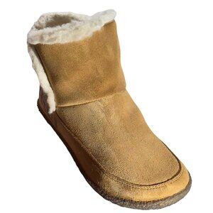 SOREL Women's Suede Ankle Booties Faux Shearling Lining Size 8.5 US EU 39.5